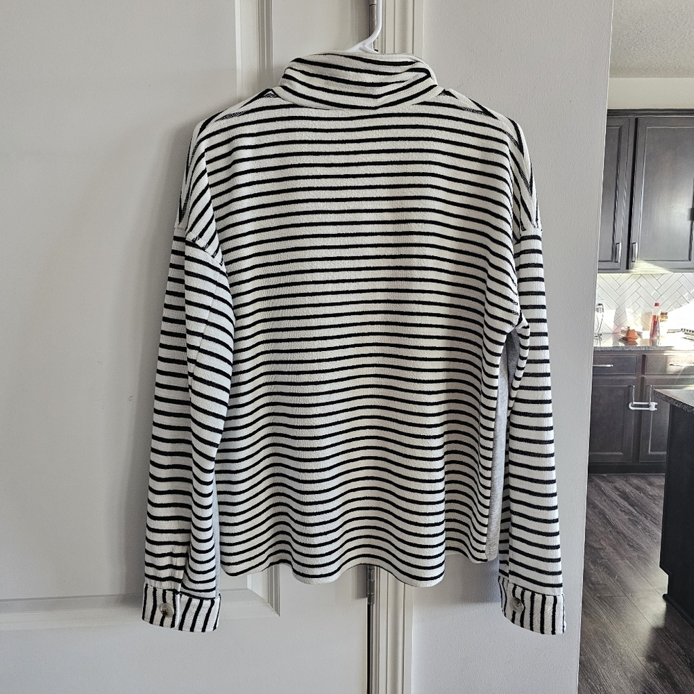 Hem & Thread Stripe Button Front Jacket Size Large - Picture 5 of 6